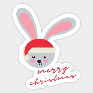 Cute christmas rabbit Sticker